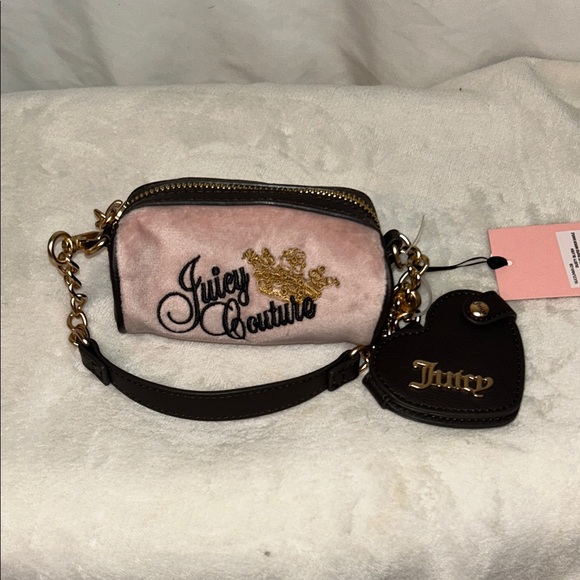 Juicy Couture Handbags - Juicy Couture Pink and brown mini